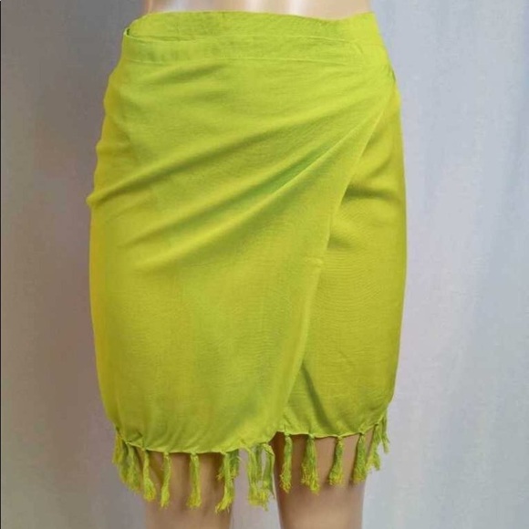 Zuliana 100% Rayon Skirt wrap around waist tie with fringes New Without tag - Picture 1 of 1